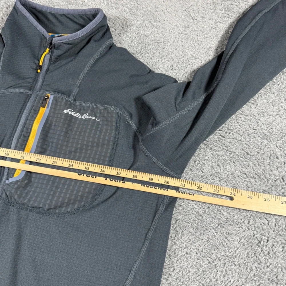 Eddie Bauer First Ascent Pullover Mens Medium Gray FreeHeat Quarter Zip Fleece